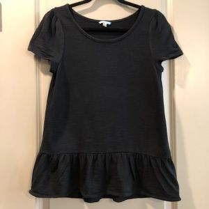 Anthropologie | Leifnotes Black Peplum Top